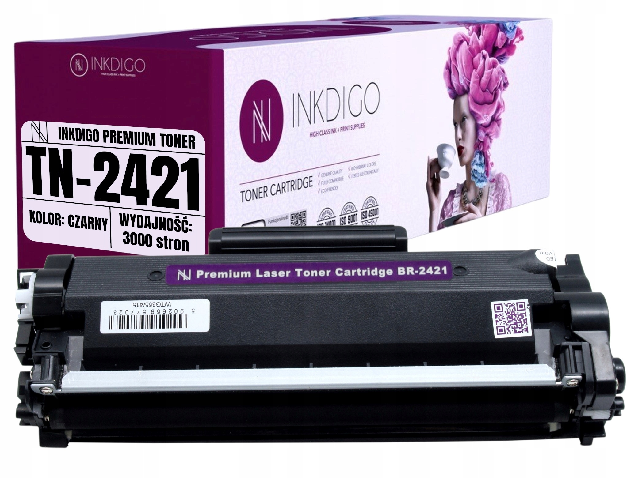Inkdigo toner pre Brother BR-2421-1 čierny (čierny)